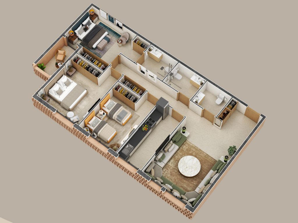 Rendu 3D — Plan de répartition, par 3DMA